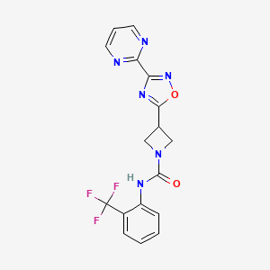 3-(3-(pyrimidin-2-yl)-1,2,4-oxadiazol-5-yl)-N-(2-(trifluoromethyl)phenyl)azetidine-1-carboxamide
