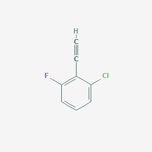 molecular formula C8H4ClF B2358719 1-Chloro-2-ethynyl-3-fluorobenzene CAS No. 1416266-74-4