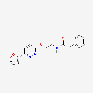 molecular formula C19H19N3O3 B2358720 N-(2-((6-(furan-2-yl)pyridazin-3-yl)oxy)ethyl)-2-(m-tolyl)acetamide CAS No. 920357-65-9
