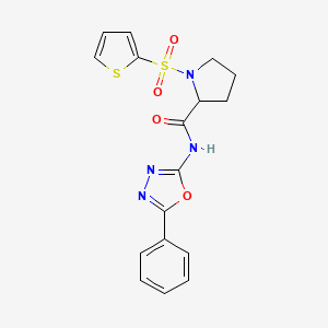 N-(5-phenyl-1,3,4-oxadiazol-2-yl)-1-(thiophen-2-ylsulfonyl)pyrrolidine-2-carboxamide
