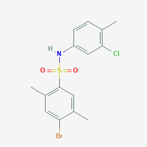 molecular formula C15H15BrClNO2S B2358734 4-Bromo-N-(3-chloro-4-methylphenyl)-2,5-dimethylbenzenesulfonamide CAS No. 2415632-35-6