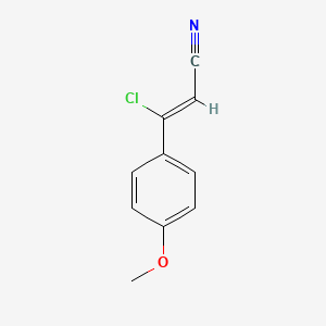 molecular formula C10H8ClNO B2358739 (Z)-3-Chloro-3-(4-methoxyphenyl)acrylonitrile CAS No. 57466-68-9; 874479-16-0