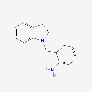 molecular formula C15H16N2 B2358741 2-(2,3-dihydro-1H-indol-1-ylmethyl)aniline CAS No. 1016760-89-6
