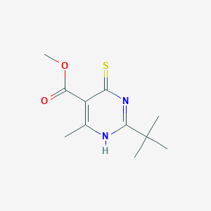 molecular formula C11H16N2O2S B2358745 Methyl 2-tert-butyl-4-methyl-6-sulfanylpyrimidine-5-carboxylate CAS No. 941226-39-7