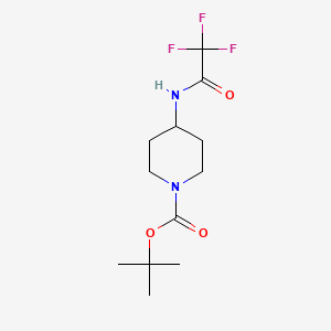 molecular formula C12H19F3N2O3 B2358746 叔丁基 4-(2,2,2-三氟乙酰氨基)哌啶-1-羧酸酯 CAS No. 153198-06-2