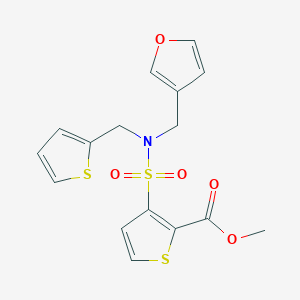 methyl 3-(N-(furan-3-ylmethyl)-N-(thiophen-2-ylmethyl)sulfamoyl)thiophene-2-carboxylate