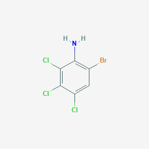 molecular formula C6H3BrCl3N B2358774 6-Bromo-2,3,4-trichloroaniline CAS No. 1379356-48-5