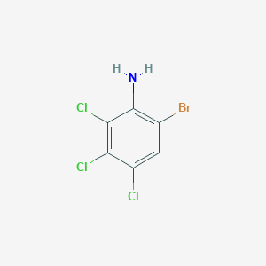 molecular formula C6H3BrCl3N B2358774 6-Bromo-2,3,4-tricloroanilina CAS No. 1379356-48-5