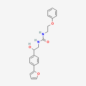 molecular formula C21H22N2O4 B2358775 3-{2-[4-(呋喃-2-基)苯基]-2-羟乙基}-1-(2-苯氧基乙基)脲 CAS No. 2097903-55-2
