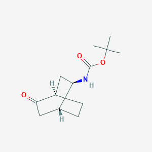 B2358784 tert-butyl N-[(1R,2R,4R)-rel-5-oxobicyclo[2.2.2]octan-2-yl]carbamate CAS No. 2165975-01-7