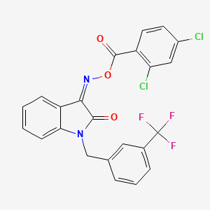 3-{[(2,4-dichlorobenzoyl)oxy]imino}-1-[3-(trifluoromethyl)benzyl]-1,3-dihydro-2H-indol-2-one