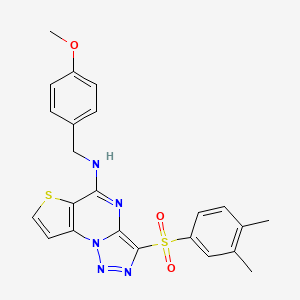 3-((3,4-dimethylphenyl)sulfonyl)-N-(4-methoxybenzyl)thieno[2,3-e][1,2,3]triazolo[1,5-a]pyrimidin-5-amine