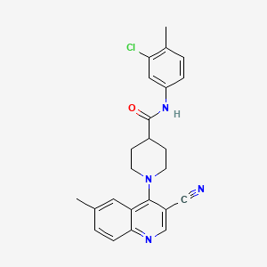 molecular formula C24H23ClN4O B2358794 N-cyclohexyl-4-{2-[(3-methoxybenzoyl)amino]ethyl}piperidine-1-carboxamide CAS No. 1226432-09-2