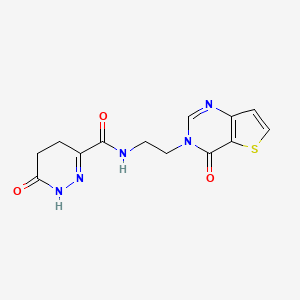 6-oxo-N-(2-(4-oxothieno[3,2-d]pyrimidin-3(4H)-yl)ethyl)-1,4,5,6-tetrahydropyridazine-3-carboxamide
