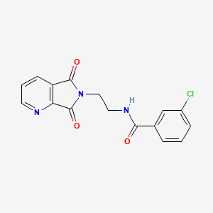 3-chloro-N-(2-(5,7-dioxo-5H-pyrrolo[3,4-b]pyridin-6(7H)-yl)ethyl)benzamide