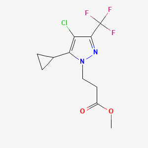Methyl 3-(4-chloro-5-cyclopropyl-3-(trifluoromethyl)-1H-pyrazol-1-yl)propanoate