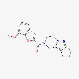 (7-methoxybenzofuran-2-yl)(3,4,8,9-tetrahydro-1H-cyclopenta[3,4]pyrazolo[1,5-a]pyrazin-2(7H)-yl)methanone