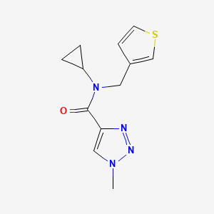 molecular formula C12H14N4OS B2358812 N-cyclopropyl-1-methyl-N-(thiophen-3-ylmethyl)-1H-1,2,3-triazole-4-carboxamide CAS No. 1798027-93-6