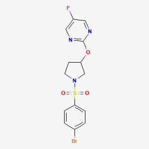 2-((1-((4-Bromophenyl)sulfonyl)pyrrolidin-3-yl)oxy)-5-fluoropyrimidine