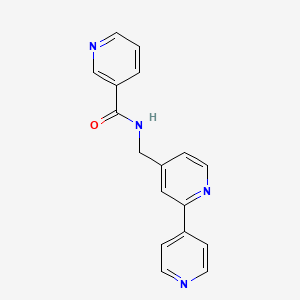 molecular formula C17H14N4O B2358816 N-([2,4'-bipyridin]-4-ylmethyl)nicotinamide CAS No. 2034321-50-9