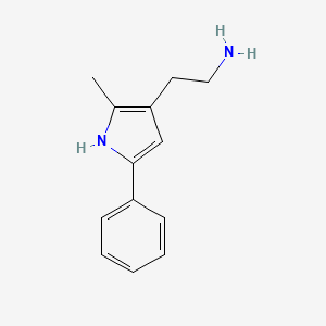 molecular formula C13H16N2 B2358821 2-(2-甲基-5-苯基-1H-吡咯-3-基)乙胺 CAS No. 1516363-17-9