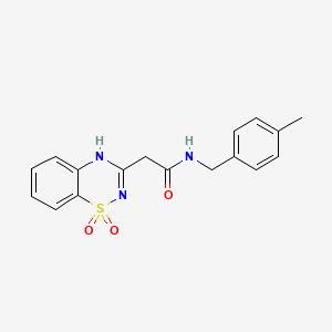 2-(1,1-dioxido-2H-1,2,4-benzothiadiazin-3-yl)-N-(4-methylbenzyl)acetamide