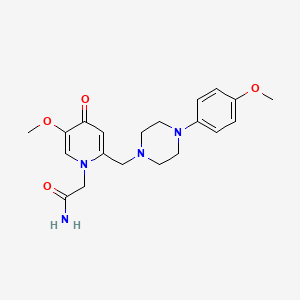 molecular formula C20H26N4O4 B2358825 2-(5-甲氧基-2-((4-(4-甲氧基苯基)哌嗪-1-基)甲基)-4-氧代吡啶-1(4H)-基)乙酰胺 CAS No. 921479-20-1