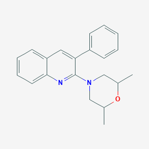 molecular formula C21H22N2O B2358833 2-(2,6-二甲基吗啉基)-3-苯基喹啉 CAS No. 339102-84-0