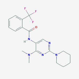 N-(4-(dimethylamino)-2-(piperidin-1-yl)pyrimidin-5-yl)-2-(trifluoromethyl)benzamide
