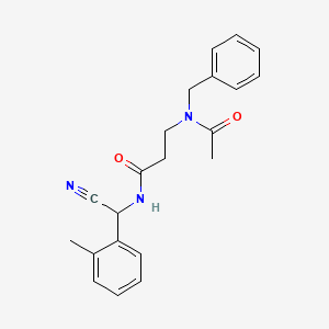 molecular formula C21H23N3O2 B2358841 3-(N-benzylacetamido)-N-[cyano(2-methylphenyl)methyl]propanamide CAS No. 1355803-67-6