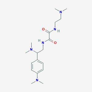 molecular formula C18H31N5O2 B2358844 N1-(2-(dimethylamino)-2-(4-(dimethylamino)phenyl)ethyl)-N2-(2-(dimethylamino)ethyl)oxalamide CAS No. 941932-98-5