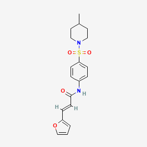 molecular formula C19H22N2O4S B2358854 (E)-3-(furan-2-yl)-N-(4-((4-methylpiperidin-1-yl)sulfonyl)phenyl)acrylamide CAS No. 433975-48-5