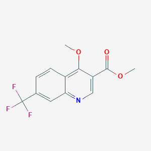 molecular formula C13H10F3NO3 B2358863 Methyl 4-methoxy-7-(trifluoromethyl)quinoline-3-carboxylate CAS No. 881932-92-9