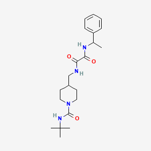 molecular formula C21H32N4O3 B2358865 N1-((1-(tert-butylcarbamoyl)piperidin-4-yl)methyl)-N2-(1-phenylethyl)oxalamide CAS No. 1234897-23-4
