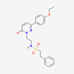 N-(2-(3-(4-ethoxyphenyl)-6-oxopyridazin-1(6H)-yl)ethyl)-2-phenylethanesulfonamide