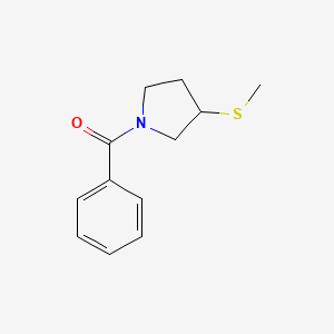 molecular formula C12H15NOS B2358869 （3-（甲硫基）吡咯烷-1-基）（苯基）甲酮 CAS No. 1797965-50-4