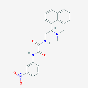 molecular formula C22H22N4O4 B2358872 N1-(2-(dimethylamino)-2-(naphthalen-1-yl)ethyl)-N2-(3-nitrophenyl)oxalamide CAS No. 941871-94-9