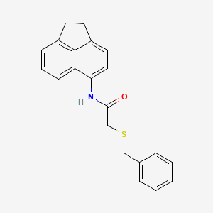 molecular formula C21H19NOS B2358873 2-(benzylsulfanyl)-N-(1,2-dihydroacenaphthylen-5-yl)acetamide CAS No. 160007-80-7
