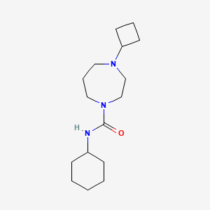 molecular formula C16H29N3O B2358876 4-cyclobutyl-N-cyclohexyl-1,4-diazepane-1-carboxamide CAS No. 2194847-75-9