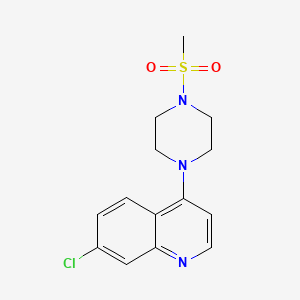 molecular formula C14H16ClN3O2S B2358877 7-Chloro-4-(4-methylsulfonylpiperazin-1-yl)quinoline CAS No. 775302-73-3