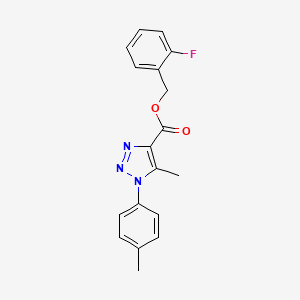 2-fluorobenzyl 5-methyl-1-(p-tolyl)-1H-1,2,3-triazole-4-carboxylate