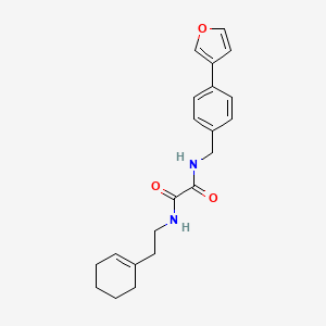 molecular formula C21H24N2O3 B2358886 N1-(2-(cyclohex-1-en-1-yl)ethyl)-N2-(4-(furan-3-yl)benzyl)oxalamide CAS No. 2034457-01-5