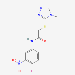N-(4-fluoro-3-nitrophenyl)-2-[(4-methyl-4H-1,2,4-triazol-3-yl)sulfanyl]acetamide