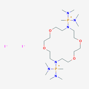 molecular formula C22H54I2N6O4P2 B235890 N,N'-Tetramethyldiamidophosphite-aza-18-crown-6 diiodide CAS No. 139194-01-7