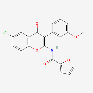 molecular formula C21H14ClNO5 B2358905 N-[6-chloro-3-(3-methoxyphenyl)-4-oxo-4H-chromen-2-yl]furan-2-carboxamide CAS No. 883957-91-3
