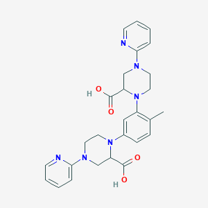 molecular formula C27H30N6O4 B2358908 N,N-(2,4-Toluene)bis-4-(2-pyridinyl)-2-piperazinecarboxylic acid CAS No. 337511-96-3