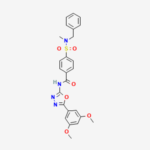4-[benzyl(methyl)sulfamoyl]-N-[5-(3,5-dimethoxyphenyl)-1,3,4-oxadiazol-2-yl]benzamide