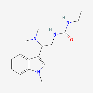 molecular formula C16H24N4O B2358922 1-(2-(dimethylamino)-2-(1-methyl-1H-indol-3-yl)ethyl)-3-ethylurea CAS No. 1396800-88-6
