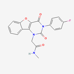 2-[3-(4-fluorophenyl)-2,4-dioxo-[1]benzofuro[3,2-d]pyrimidin-1-yl]-N-methylacetamide