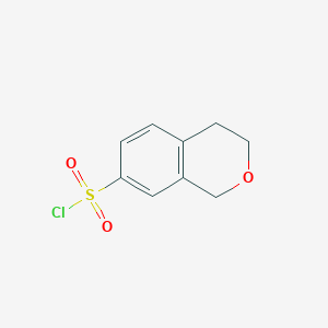 molecular formula C9H9ClO3S B2358934 3,4-Dihydro-1H-isochromene-7-sulfonyl chloride CAS No. 1780592-30-4